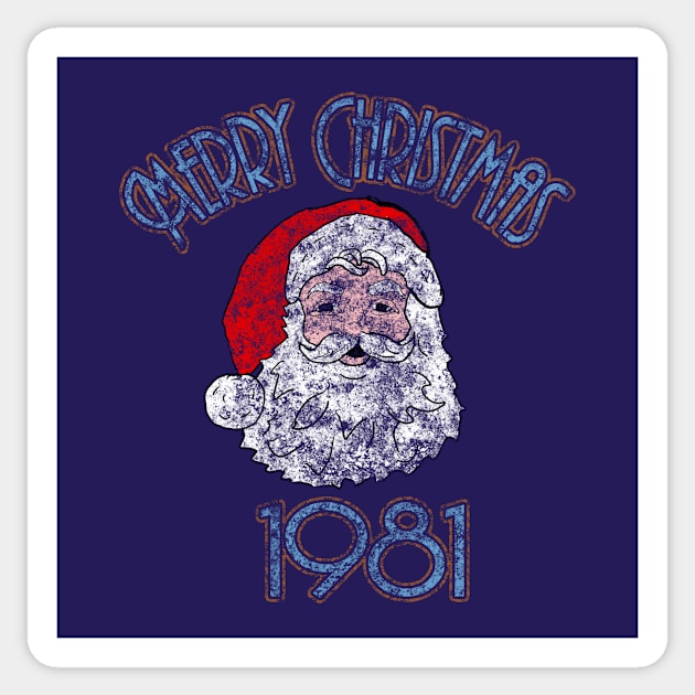 Vintage Merry Christmas 1981 Sticker by Eric03091978